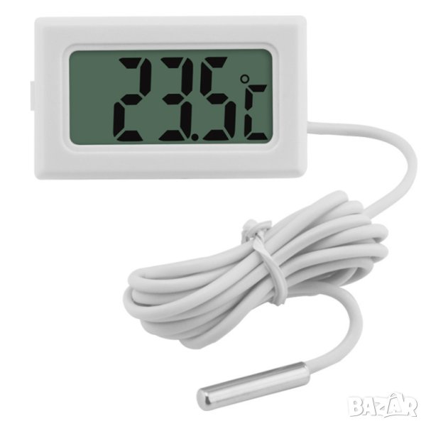 Цифров термометър със сонда / бял, снимка 1