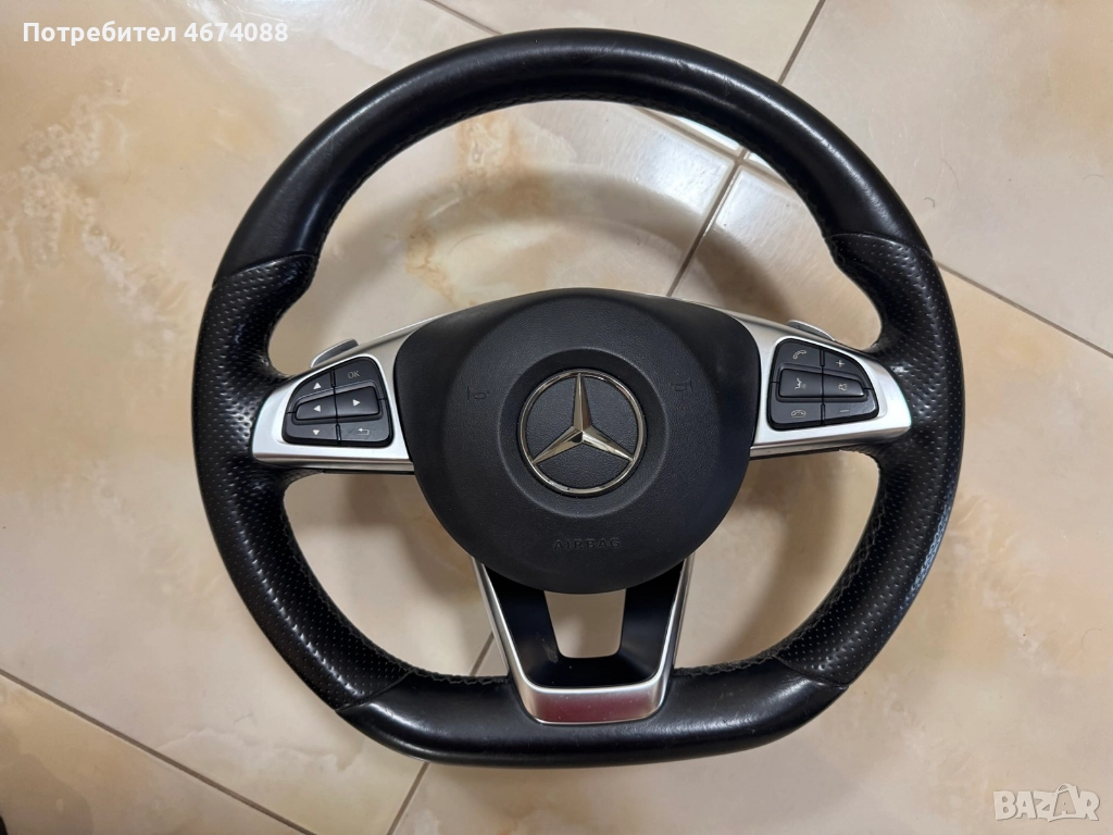 Комплект оригинален волан+айрбег F1 Amg Mercedes CLA Мерцедес само за 1000лв., снимка 1