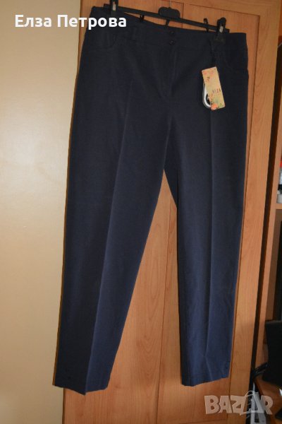 Дамски тъмно син официален летен панталон, снимка 1