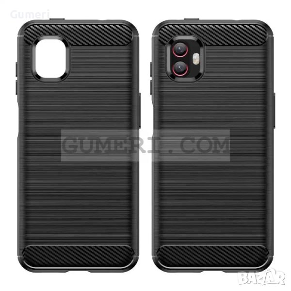 Samsung Galaxy Xcover 6 Pro Противоударен Силиконов Гръб - Карбон, снимка 1