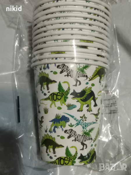 8 бр Динозавър Динозаври картонени чаши парти рожден ден, снимка 1