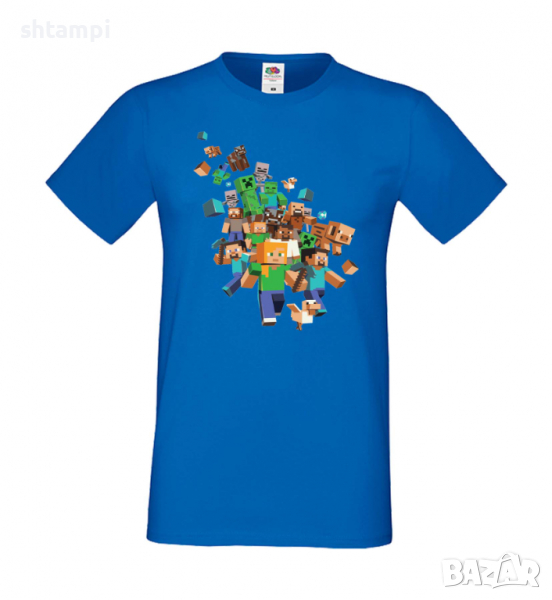 Мъжка тениска майнкрафт Minecraft 3,Minecraft,Игра,Забавление,подарък,Изненада,Рожден Ден., снимка 1