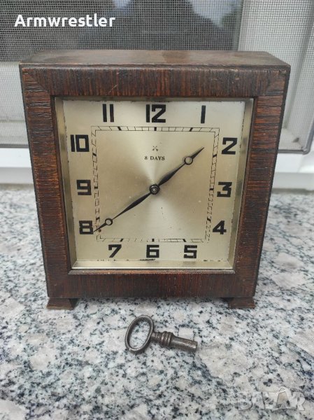 Стар Немски Каминен Часовник Хамбург Американ, снимка 1