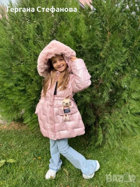 Дебело зимно яке със зайче  Размери -4г.6г.8г.10г.12г. Цена-55 лв, снимка 1