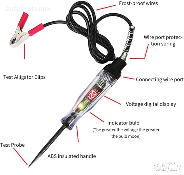 ФАЗОМЕР С ДИСПЛЕЙ,ПРОФЕСИОНАЛЕН,ПРОБНА ЛАМПА - 3605, снимка 1
