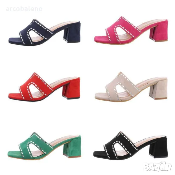 Дамски сандали на ток, 6цвята , снимка 1