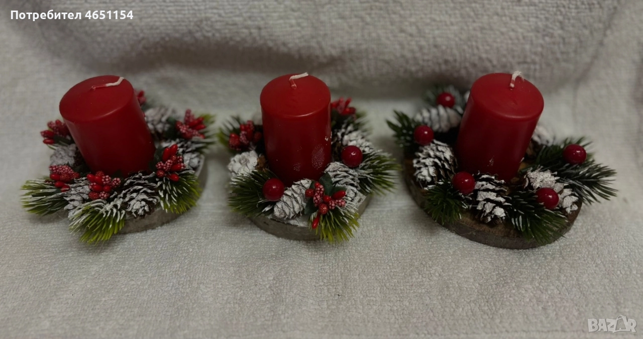 коледни свещници , снимка 1