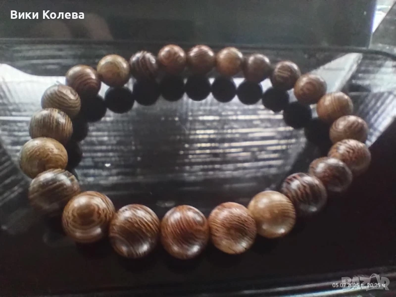 Натурална дървена гривна – баланс, духовност и енергия, снимка 1