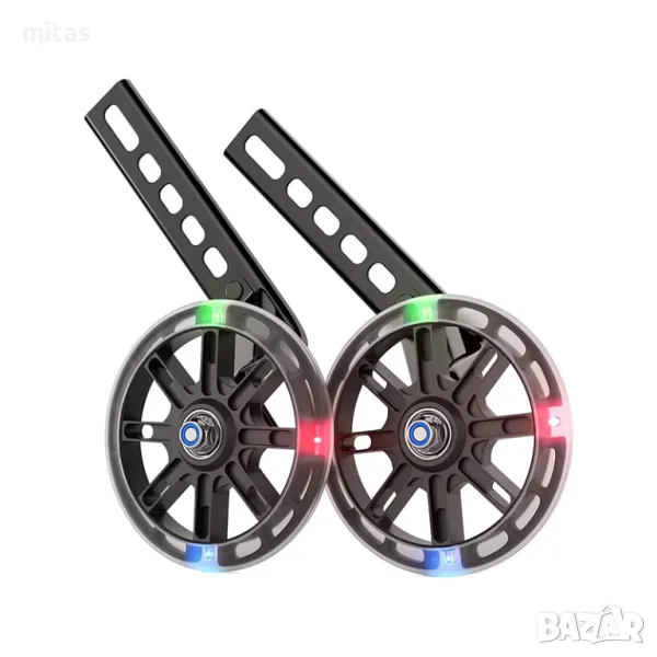 Универсални помощни колела за велосипед с размер 12-20" с LED светлини, снимка 1