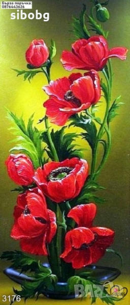 ДИАМАНТЕН ГОБЛЕН Макове, снимка 1