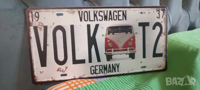 Volkswagen T2 Germany-метална табела, снимка 2 - Аксесоари и консумативи - 47340468