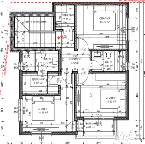 Нова двуетажна къща в бързоразвиващия се район - м-т Зеленика, Област Варна., снимка 11 - Къщи - 51623276
