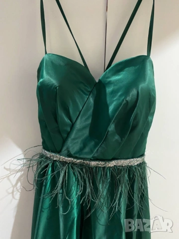 Дълга сатенена рокля , снимка 3 - Рокли - 53617095