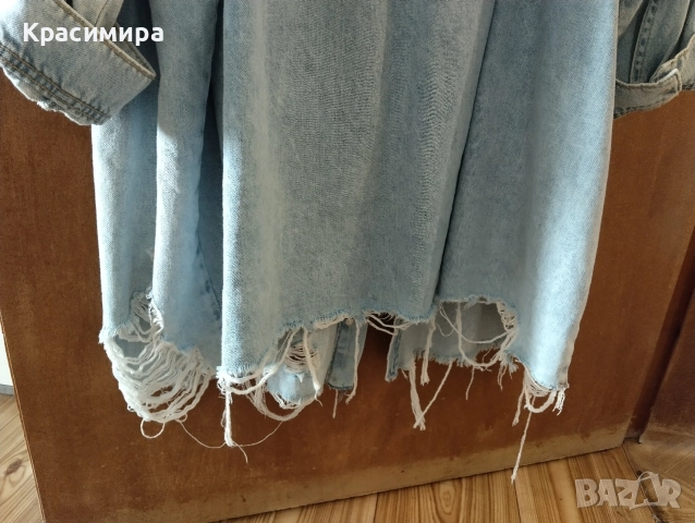 DENIM страхотна риза-яке за пищни дами, снимка 3 - Якета - 52556973