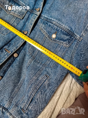 Дамско зимно дънково яке, снимка 2 - Якета - 51899801