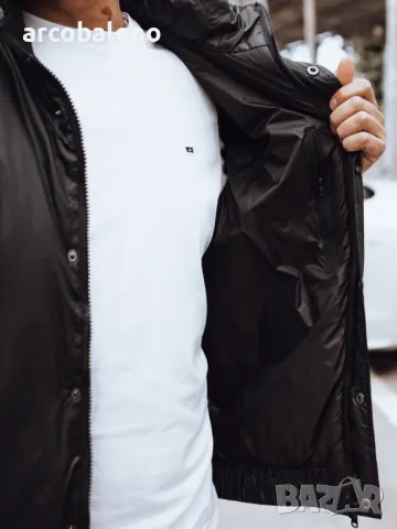 Мъжко черно преходно яке , снимка 4 - Якета - 48682658