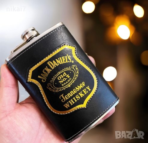 манерка за алкохол JACK DANIELS подаръчна неръждаема стомана 266 мл, снимка 3 - Подаръци за юбилей - 42081478