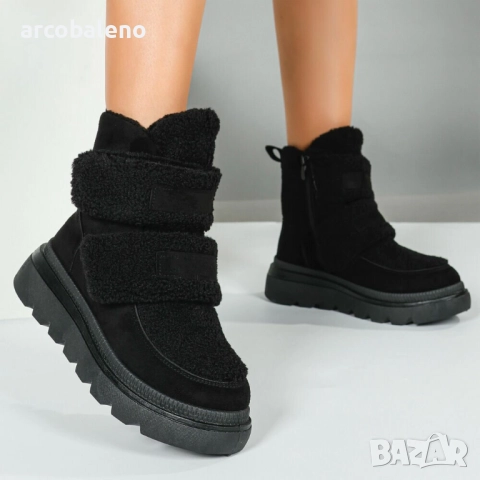 Дамски зимни боти до глезена, 4цвята , снимка 15 - Дамски боти - 51852854