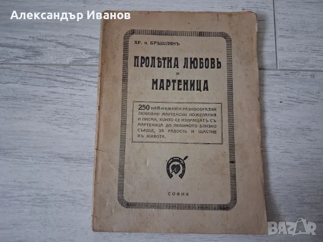 Стара,книга,брошура "Пролетна любовъ"