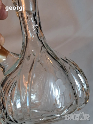 малка кристална гарафа декантер 34/2, снимка 3 - Форми - 53761305