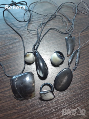 Комплекти от кост от рог-handmade, снимка 4 - Бижутерийни комплекти - 51284908