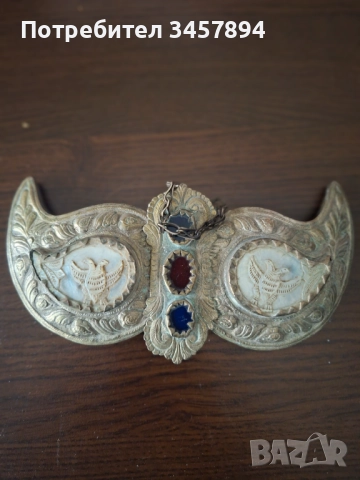 Възрожденски сребърни пафти със седеф, снимка 6 - Антикварни и старинни предмети - 52811409
