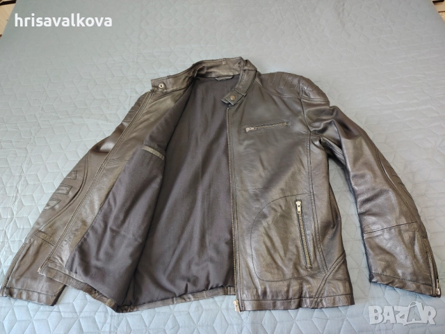 Кожено яке, снимка 5 - Якета - 51546413