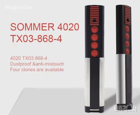 SOMMER Дистанционно 868 MHz 4O2O TX O3-868 4 4O2OVOOO , снимка 3 - Дистанционни - 53747033