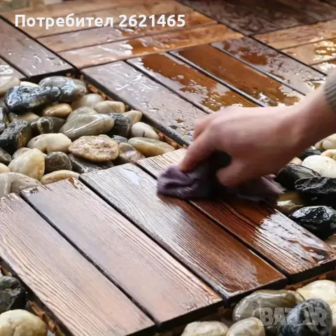 Дървени декинг плочки за двор или тераса, кафяви WPC плочи, 30х30 см, снимка 4 - Други - 49839355