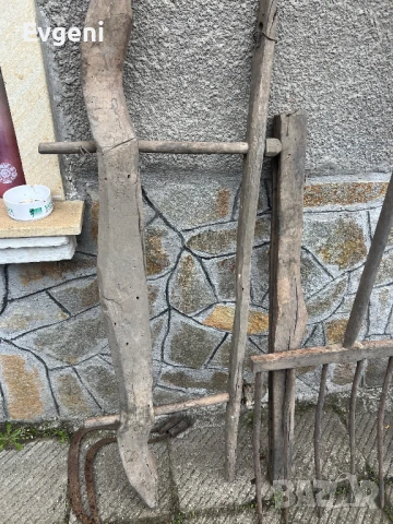Стари дървени вили,лопата,сърп,кошница и плуг(хомот).., снимка 6 - Антикварни и старинни предмети - 50782937