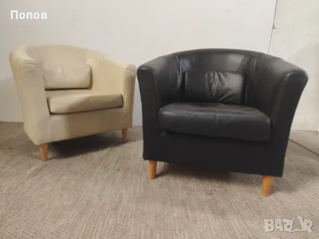 Клубни кожени кресла, снимка 5 - Дивани и мека мебел - 48169511