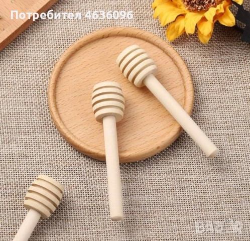 Дървена лъжичка за мед