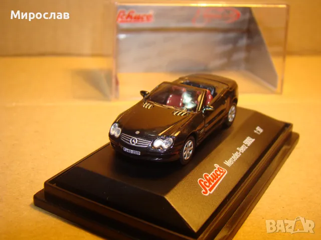 SCHUCO H0 1/87 МERCRDEC BENZ 500 SL МОДЕЛ КОЛИЧКА, снимка 4 - Колекции - 48556922