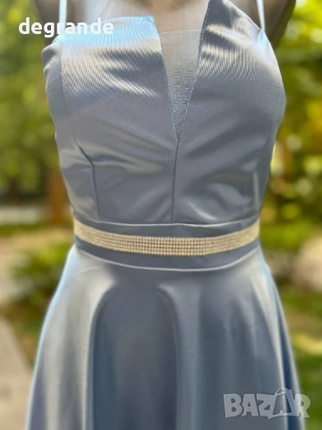 Луксозни сатенени рокли с коланче и цип на гърба, снимка 12 - Рокли - 51099438