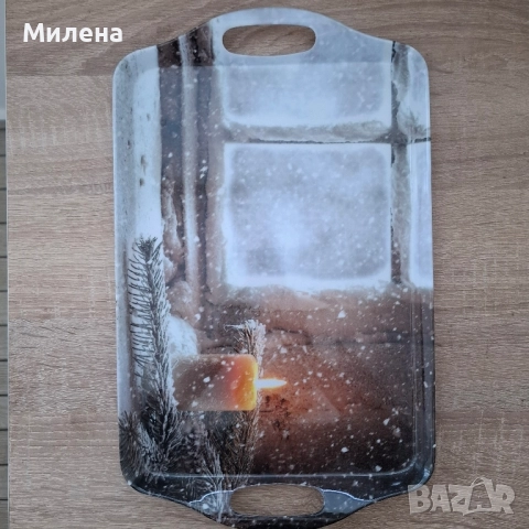 Коледен поднос - 38×23см., снимка 3 - Декорация за дома - 52024337