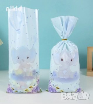10 бр слон  подаръчни торбички големи опаковъчни пликчета за дребни сладки ръчна изработка подарък, снимка 2 - Други - 44298135