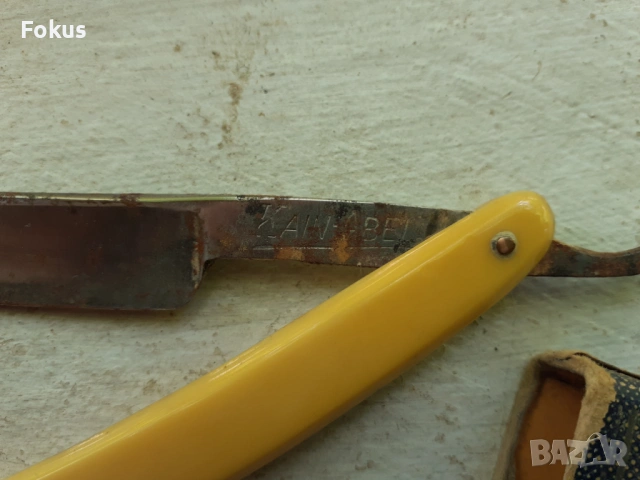 Стар колекционерски немски бръснач Solingen kain-abel, снимка 2 - Антикварни и старинни предмети - 53478372