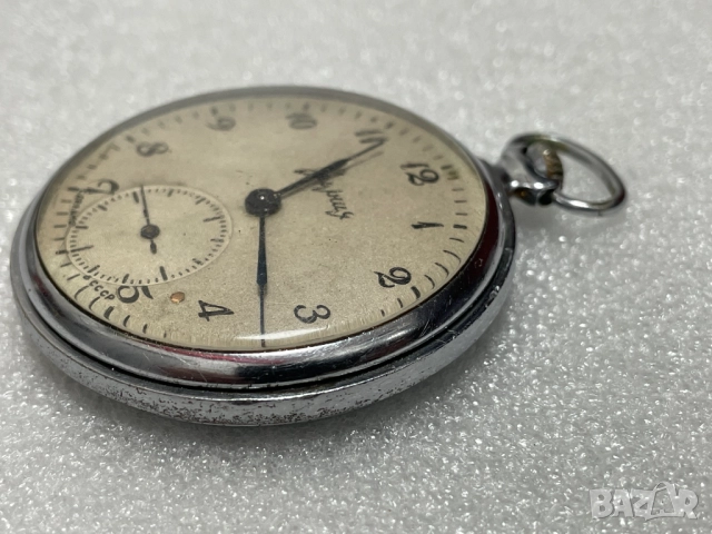 Работещ! Джобен Часовник "Молния" Сделано в СССР, снимка 6 - Антикварни и старинни предмети - 51742387