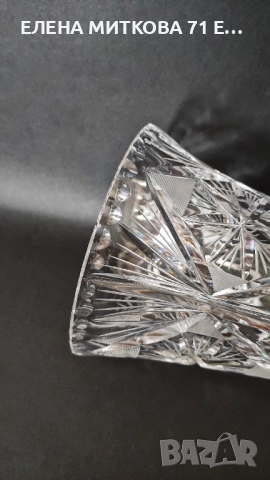 Масивна и голяма кристална ваза, снимка 5 - Вази - 52497775