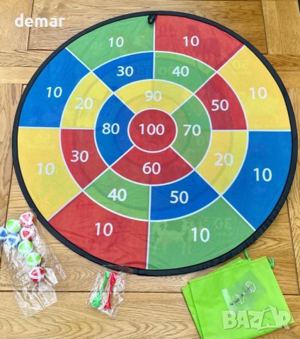 Дартс дъска за деца - 74 см двустранна велкро дъска за дартс, снимка 8 - Игри и пъзели - 42142050