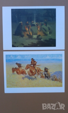 "Западно изкуство(Western Art)"върху 7 двойни картички.Издадени в САЩ, снимка 8 - Колекции - 52380775