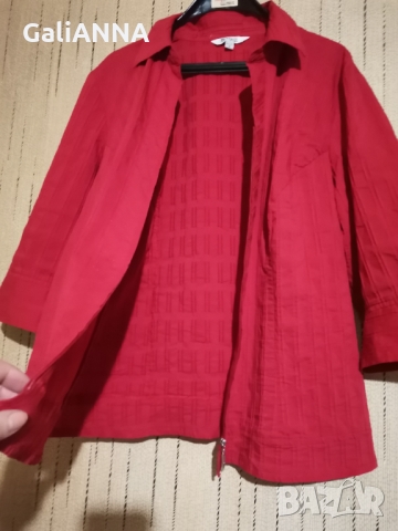 СТРАХОТНА ЧЕРВЕНА РИЗА С ЦИП 2XL-3XL, снимка 2 - Ризи - 36075221