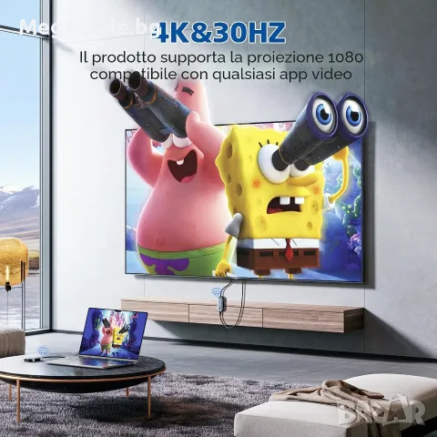 Безжичен HDMI Трасмитер и Приемник Aceele (USB-C към HDMI, 4K/30Hz), снимка 2 - Кабели и адаптери - 55951518