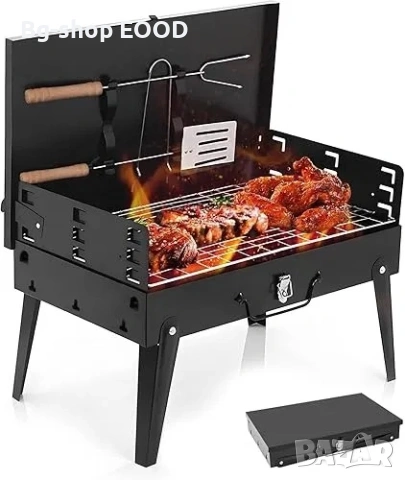 Преносима сгъваема градинска скара , 44x27x47 см, за къмпинг, снимка 6 - Барбекюта - 53812159