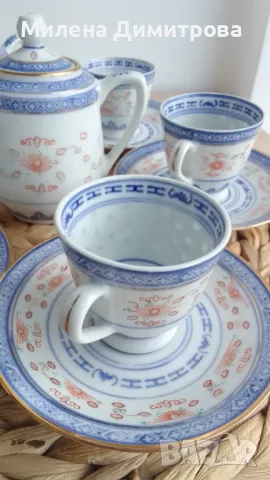 Китайски порцеланов сервиз за чай , снимка 2 - Сервизи - 49302926