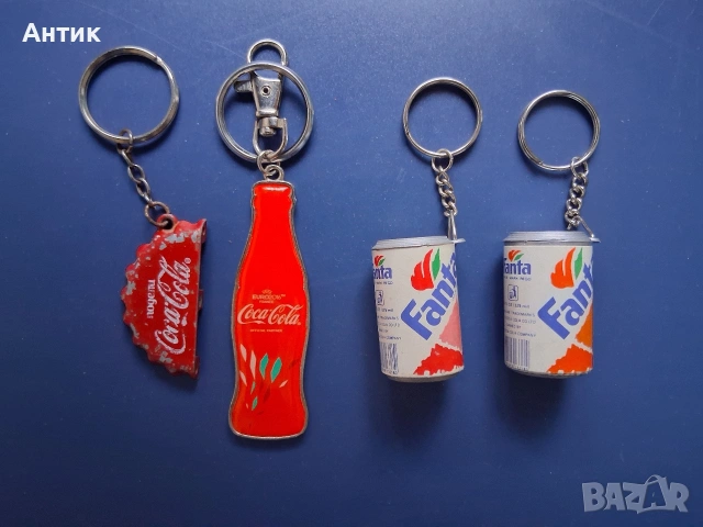 ЛОТ Стари Рекламни Ключодържатели Кока Кола Фанта, снимка 6 - Колекции - 53175619