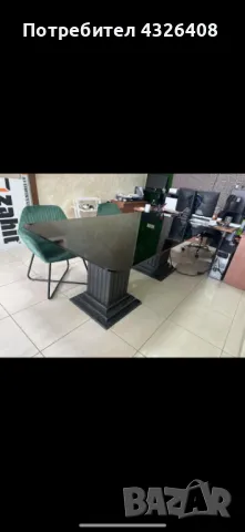 Заседателна офис маса от закалено стъкло., снимка 5 - Работни маси и бюра - 48422597