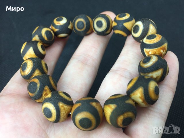  '' ТРИ ОЧИ '' ДЗИ МЪНИСТА ГРИВНА ТИБЕТ НЕПАЛ АЗИЯ , снимка 2 - Гривни - 41786244