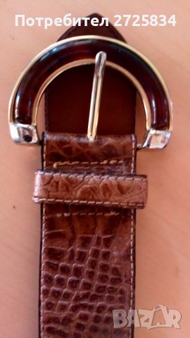Колан от 100% естествена кожа, Италия, 96 см, снимка 5 - Колани - 29291283