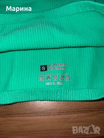 зелена блуза за жени, снимка 2 - Ризи - 53539836